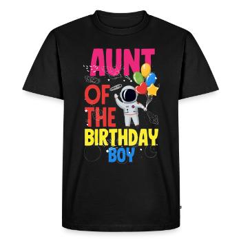 Children's Birthday Astronaut Family Members - Men's Premium Organic T-Shirt - black - Front - Nico (187cm)