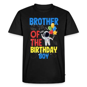Children's Birthday Astronaut Family Members - Men's Premium Organic T-Shirt - black - Front - Nico (187cm)