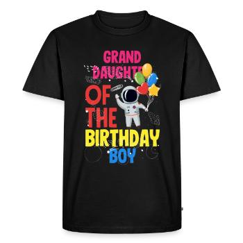 Children's Birthday Astronaut Family Members - Men's Premium Organic T-Shirt - black - Front - Nico (187cm)