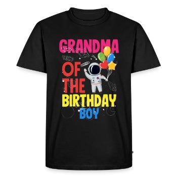 Children's Birthday Astronaut Family Members - Men's Premium Organic T-Shirt - black - Front - Nico (187cm)