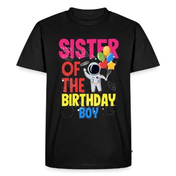 Children's Birthday Astronaut Family Members - Men's Premium Organic T-Shirt - black - Front - Nico (187cm)