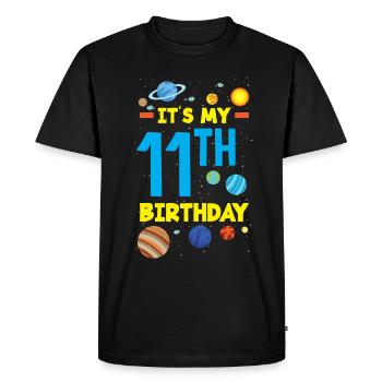 11th Birthday Boys Astronaut Birthday - Men's Premium Organic T-Shirt - black - Front - Nico (187cm)