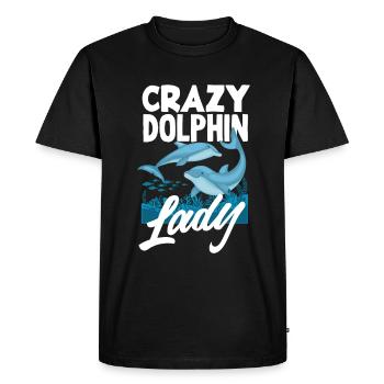 Dame dauphin folle - T-shirt Premium bio Homme - noir - Devant - Nico (187cm)