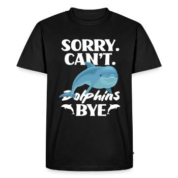Pardon. Ne. Au revoir des dauphins - T-shirt Premium bio Homme - noir - Devant - Nico (187cm)