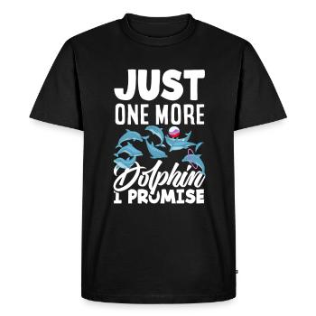 Un dauphin de plus promis - T-shirt Premium bio Homme - noir - Devant - Nico (187cm)