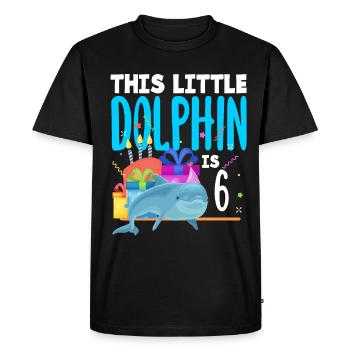 Ce petit dauphin a 6 6 ans - T-shirt Premium bio Homme - noir - Devant - Nico (187cm)