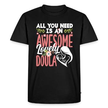 Doula Gift Doula Doulas - Men's Premium Organic T-Shirt - black - Front - Nico (187cm)