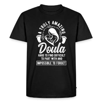 Cadeau Doula Doula Doulas - T-shirt Premium bio Homme - noir - Devant - Nico (187cm)