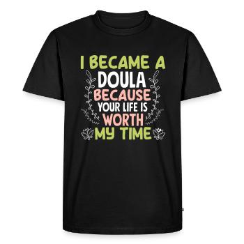 Cadeau Doula Doula Doulas - T-shirt Premium bio Homme - noir - Devant - Nico (187cm)