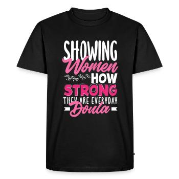 Cadeau Doula Doula Doulas - T-shirt Premium bio Homme - noir - Devant - Nico (187cm)