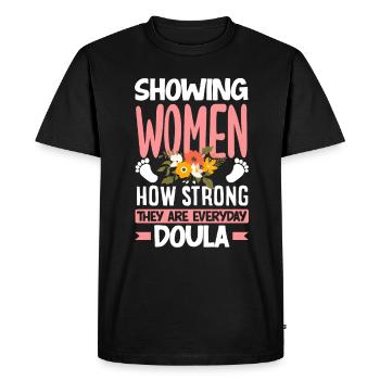 Cadeau Doula Doula Doulas - T-shirt Premium bio Homme - noir - Devant - Nico (187cm)