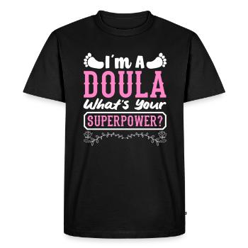 Cadeau Doula Doula Doulas - T-shirt Premium bio Homme - noir - Devant - Nico (187cm)
