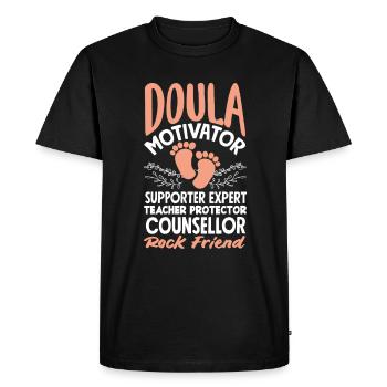 Cadeau Doula Doula Doulas - T-shirt Premium bio Homme - noir - Devant - Nico (187cm)