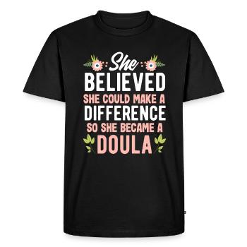 Cadeau Doula Doula Doulas - T-shirt Premium bio Homme - noir - Devant - Nico (187cm)