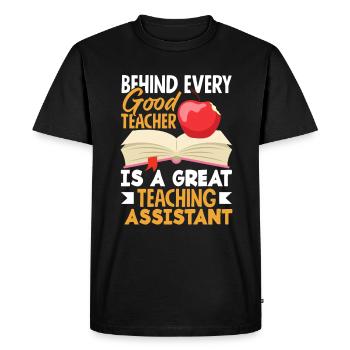 Funny Teacher Teacher Gift - Men's Premium Organic T-Shirt - black - Front - Nico (187cm)