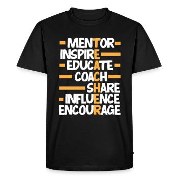 Funny Teacher Teacher Gift - Men's Premium Organic T-Shirt - black - Front - Nico (187cm)