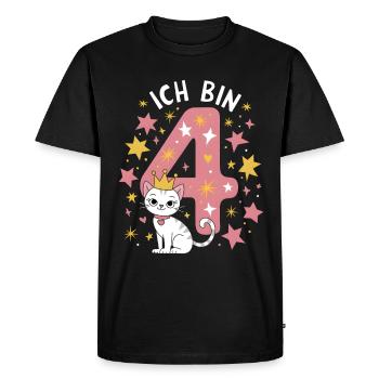 4th Birthday Cat Kitten Children's Birthday Party - Men's Premium Organic T-Shirt - black - Front - Nico (187cm)