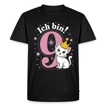 9ème anniversaire Chat Chaton Anniversaire des enfants - T-shirt Premium bio Homme - noir - Devant - Nico (187cm)