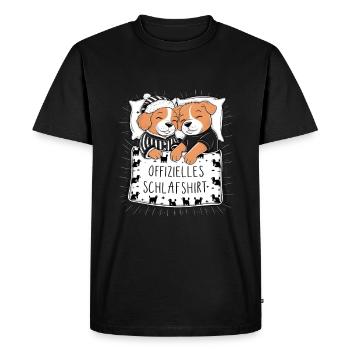 Chemise de nuit officielle Cute Dog Dog Couple - T-shirt Premium bio Homme - noir - Devant - Nico (187cm)