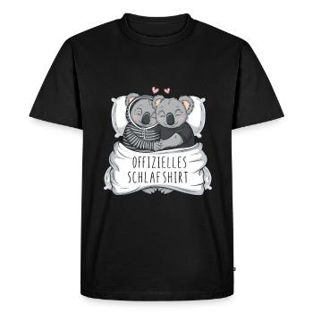 Official Sweet Koala Couple Sleep Shirt - Men's Premium Organic T-Shirt - black - Front - Nico (187cm)