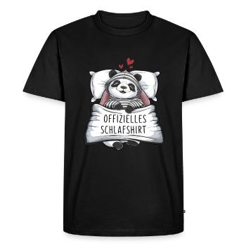 Chemise de nuit officielle Cute Panda - T-shirt Premium bio Homme - noir - Devant - Nico (187cm)
