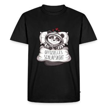 Chemise de nuit officielle Cute Panda - T-shirt Premium bio Homme - noir - Devant - Nico (187cm)