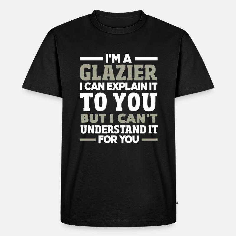 Glaser Geschenk - Männer Premium Bio T-Shirt - Schwarz