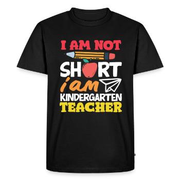 Funny Teacher Teacher Gift - Men's Premium Organic T-Shirt - black - Front - Nico (187cm)