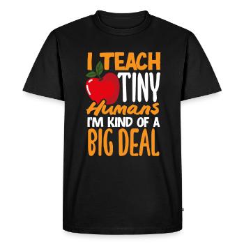 Funny Teacher Teacher Gift - Men's Premium Organic T-Shirt - black - Front - Nico (187cm)
