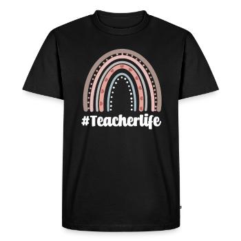Funny Teacher Teacher Gift - Men's Premium Organic T-Shirt - black - Front - Nico (187cm)
