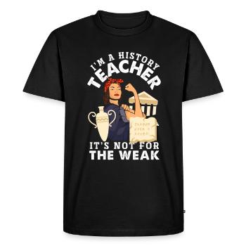 Funny Teacher Teacher Gift - Men's Premium Organic T-Shirt - black - Front - Nico (187cm)