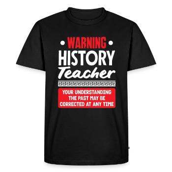 Funny Teacher Teacher Gift - Men's Premium Organic T-Shirt - black - Front - Nico (187cm)