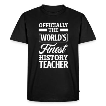 Funny Teacher Teacher Gift - Men's Premium Organic T-Shirt - black - Front - Nico (187cm)