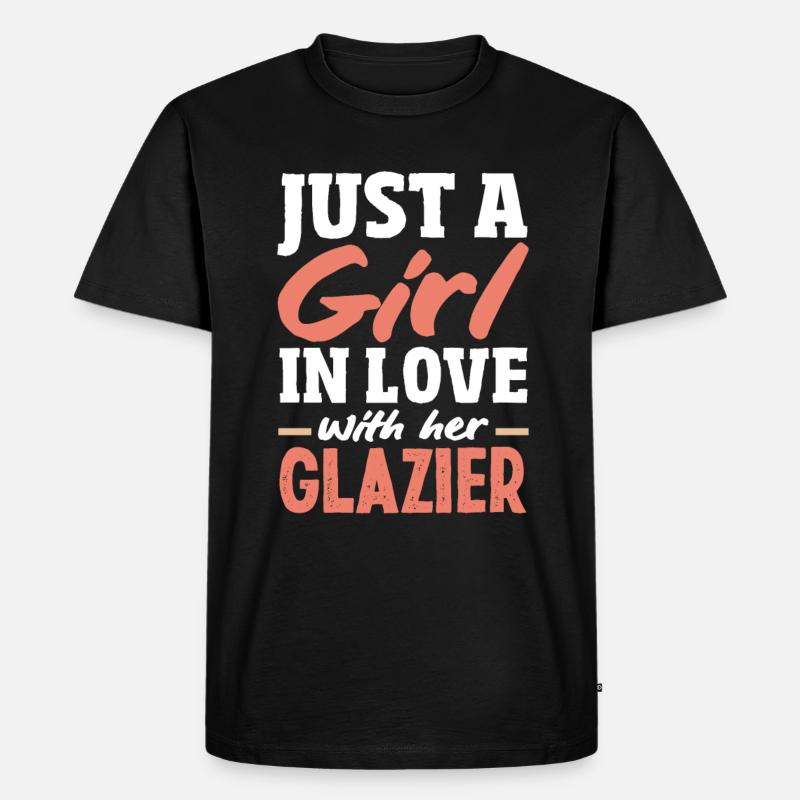 Glaser Geschenk - Männer Premium Bio T-Shirt - Schwarz