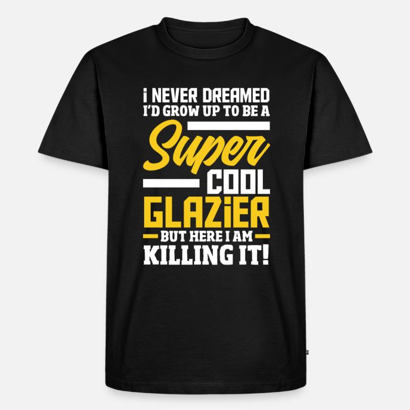 Glaser Geschenk - Männer Premium Bio T-Shirt - Schwarz