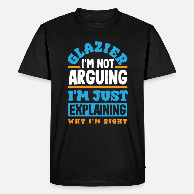 Glaser Geschenk - Männer Premium Bio T-Shirt - Schwarz