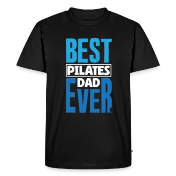 Meilleur papa Pilates de tous les temps - T-shirt Premium bio Homme - noir - Devant - Nico (187cm)