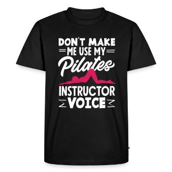 Ne me laissez pas exprimer mon professeur de Pilates - T-shirt Premium bio Homme - noir - Devant - Nico (187cm)