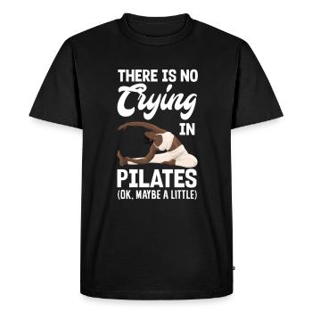 No crying during Pilates - Men's Premium Organic T-Shirt - black - Front - Nico (187cm)
