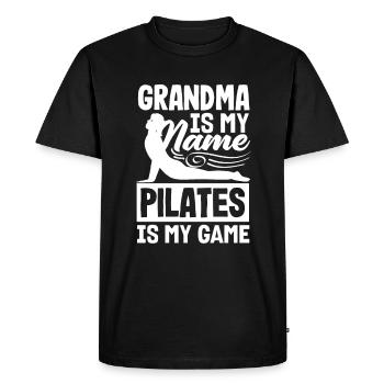 Pilates Granny Passion Pilates drôle - T-shirt Premium bio Homme - noir - Devant - Nico (187cm)