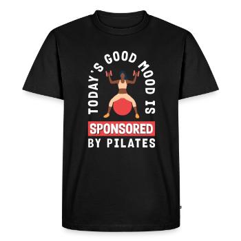 Today's Good Mood sponsored by Pilates - Men's Premium Organic T-Shirt - black - Front - Nico (187cm)