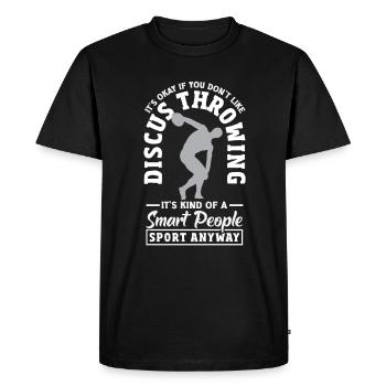 Lancer du disque Athlète Cadeau d’athlète - T-shirt Premium bio Homme - noir - Devant - Nico (187cm)