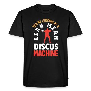 Lancer du disque Athlète Cadeau d’athlète - T-shirt Premium bio Homme - noir - Devant - Nico (187cm)