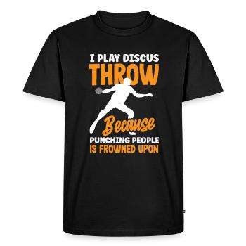 Lancer du disque Athlète Cadeau d’athlète - T-shirt Premium bio Homme - noir - Devant - Nico (187cm)