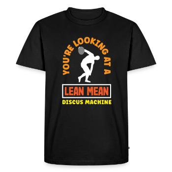 Lancer du disque Athlète Cadeau d’athlète - T-shirt Premium bio Homme - noir - Devant - Nico (187cm)