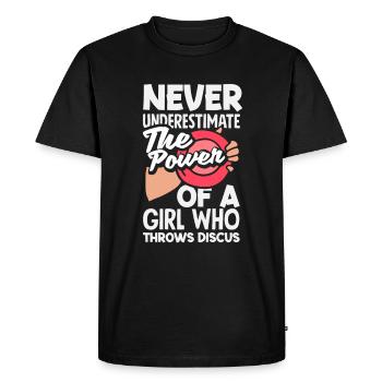 Lancer du disque Athlète Cadeau d’athlète - T-shirt Premium bio Homme - noir - Devant - Nico (187cm)