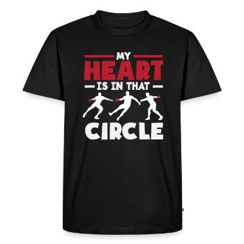 Lancer du disque Athlète Cadeau d’athlète - T-shirt Premium bio Homme - noir - Devant - Nico (187cm)