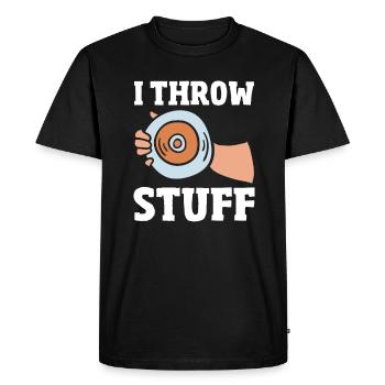 Lancer du disque Athlète Cadeau d’athlète - T-shirt Premium bio Homme - noir - Devant - Nico (187cm)