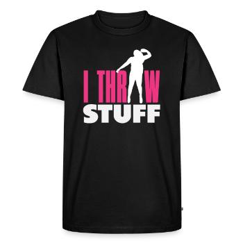 Lancer du disque Athlète Cadeau d’athlète - T-shirt Premium bio Homme - noir - Devant - Nico (187cm)