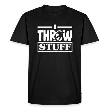 Lancer du disque Athlète Cadeau d’athlète - T-shirt Premium bio Homme - noir - Devant - Nico (187cm)